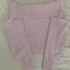 Hollister Light Pink Off-Shoulder Sweater